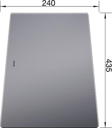 Разделочная доска стекло серебристое Blanco Subline 227699