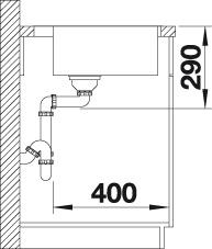 Кухонная мойка Blanco Andano 400-IF/A  нержавеющая сталь зеркальная полировка 525244