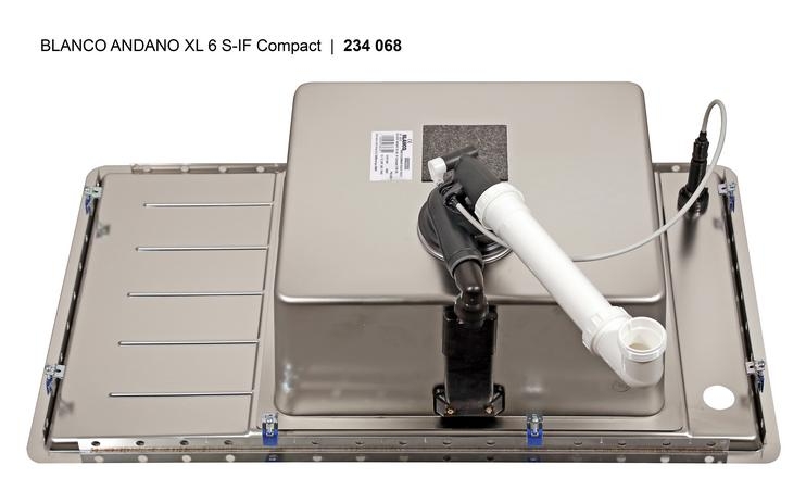Кухонная мойка Blanco Andano XL 6 S-IF Compact нержавеющая сталь зеркальная полировка чаша слева 523002
