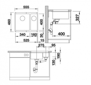 �������� ����� Blanco Rotan 340/160-U ������ ����� 527144