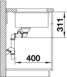   Blanco Subline 350/150-U Ceramic  523741