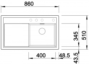   Blanco Zenar 45 S        523812